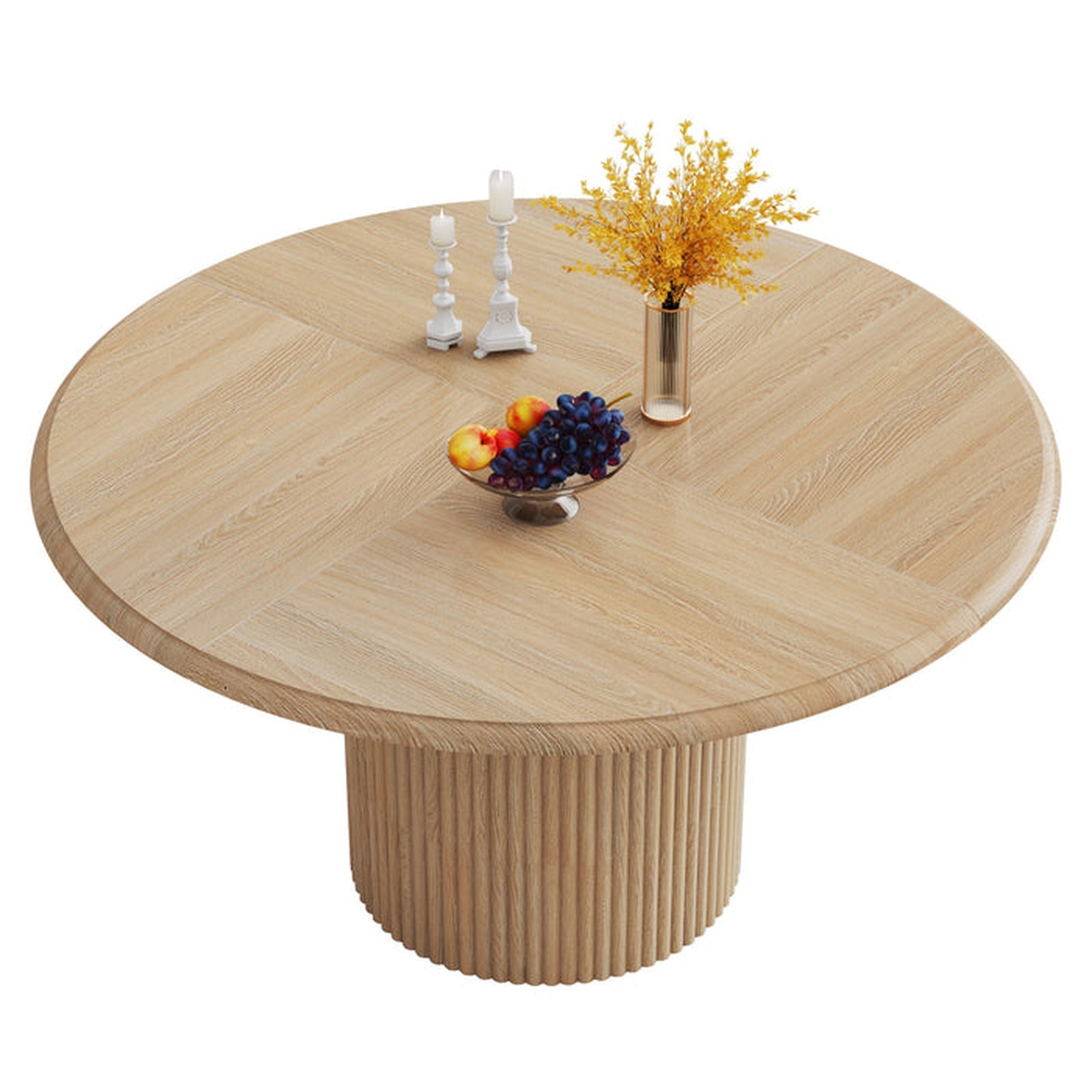 REED Round Dining Table Ø120cm Natural Oak - main image