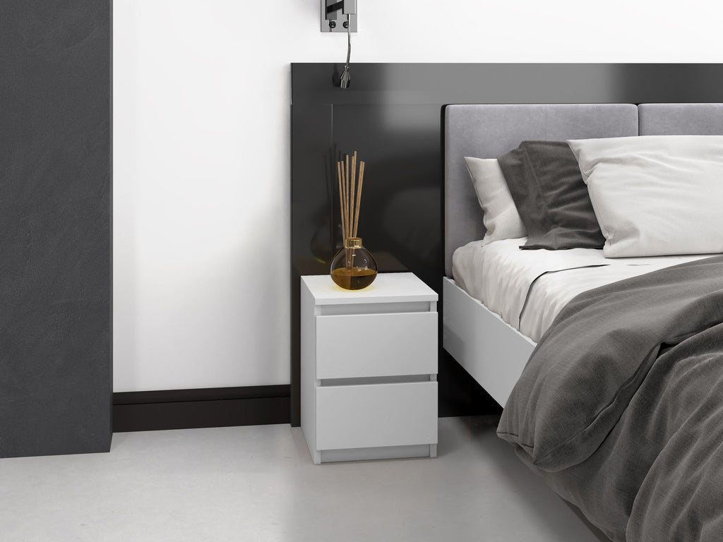 MALWA white bedside table side view