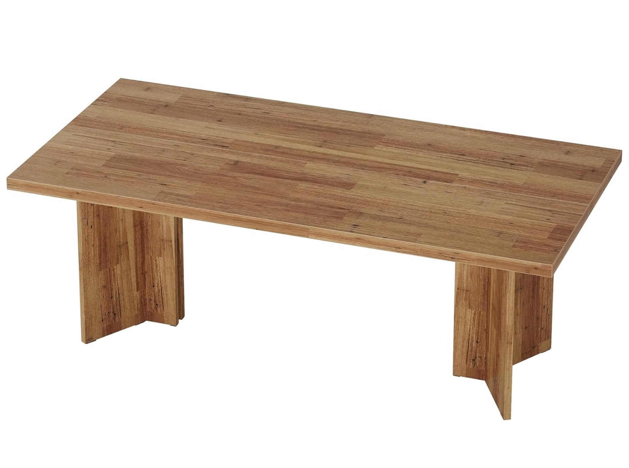 BEAM rectangular dining table with strong wooden base and smooth surface, minimalist furniture product photo