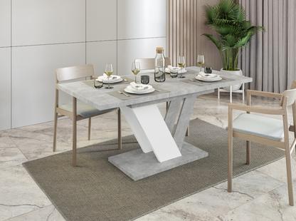 Dining table with chairs in a modern kitchen