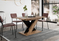 TOXX Extendable Dining Table 140–180cm – Wotan Oak &amp; Black Gloss