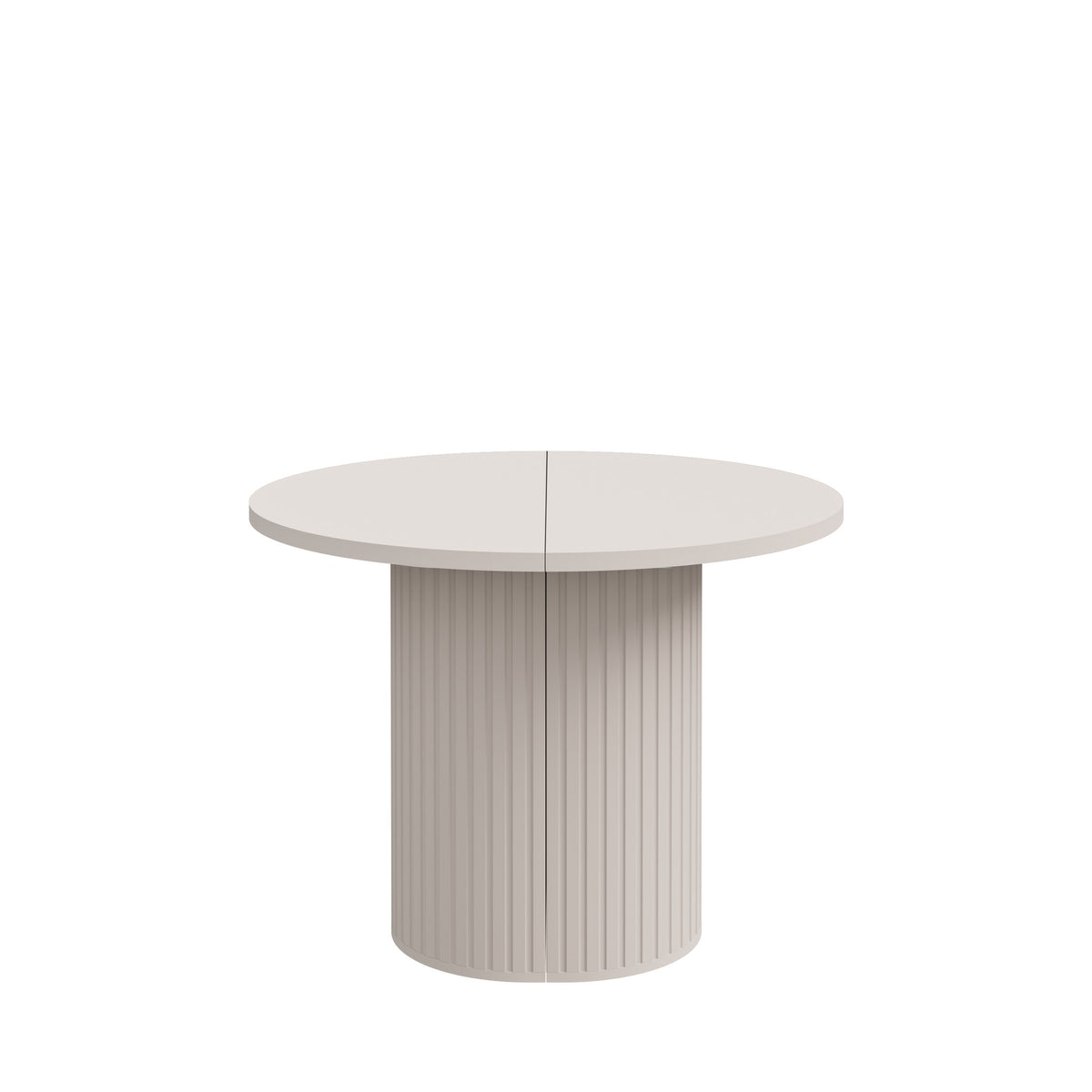 OVALIO Round Extendable Dining Table Ø100–188cm – Sand Beige