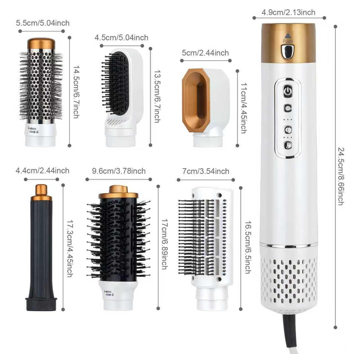 Air styler attachments detail